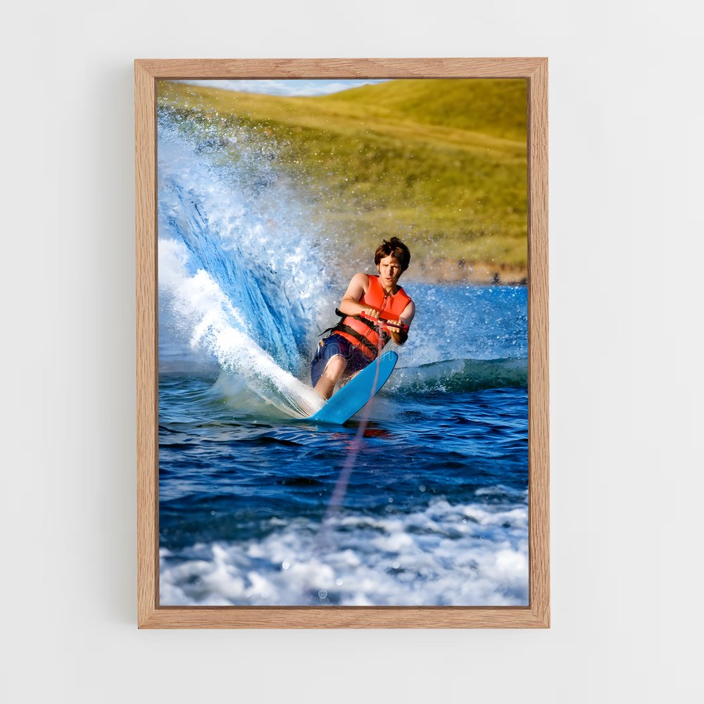 Poster Surf sur les Vagues – affiche Ski nautique (vue 4)